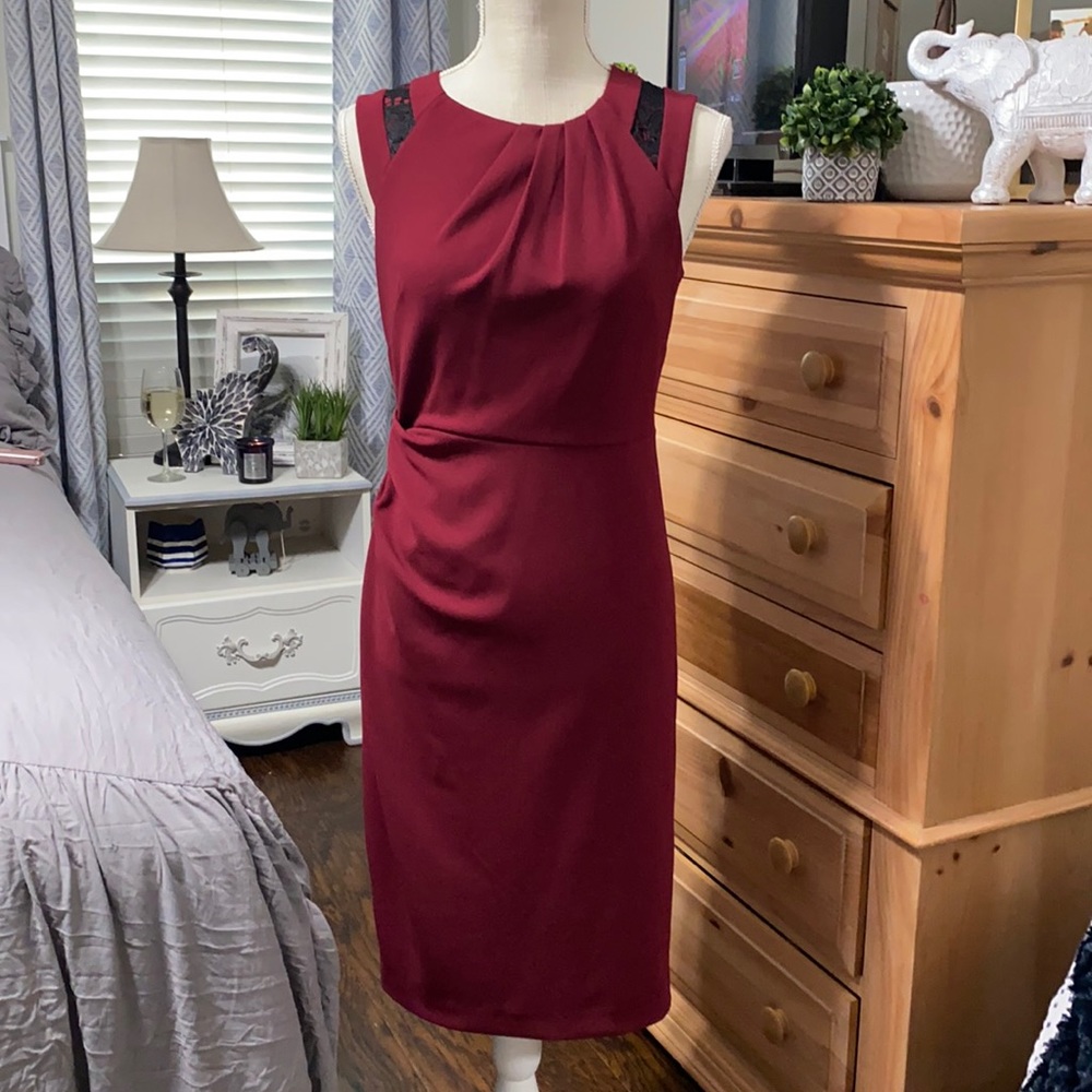 Tailored Burgundy Antonio Melani Size 2 Dress